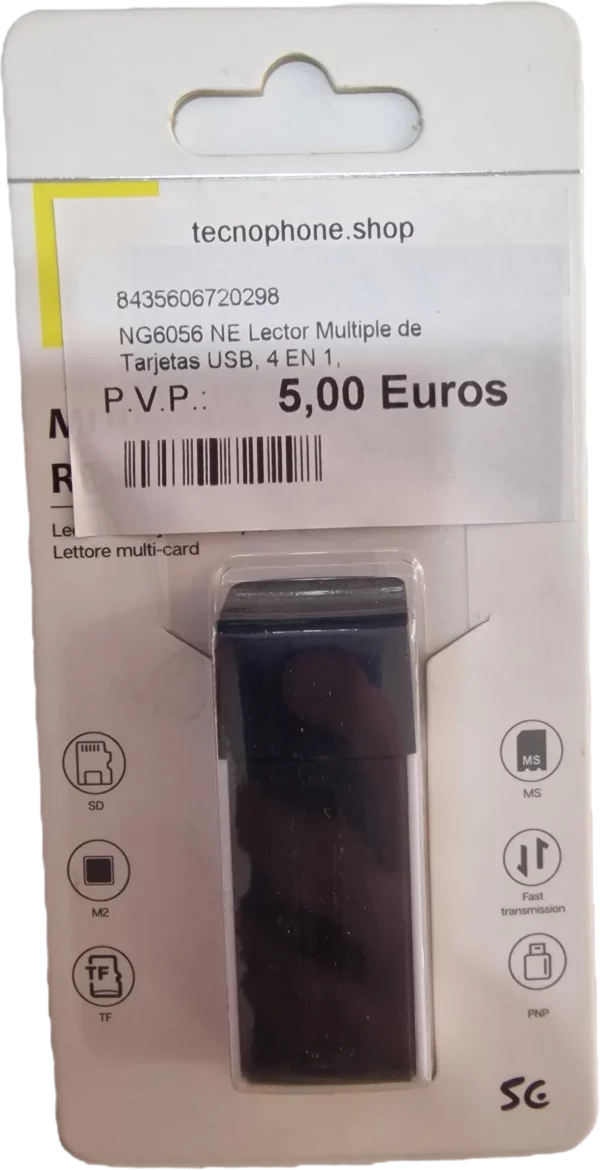 LECTOR DE TARJETAS USB 4 EN 1