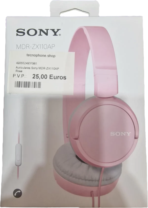AURICULARES SONY MDR-ZX110AP ROSA