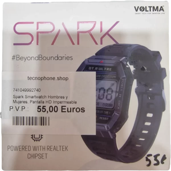 SPARK SMARTWATCH HOMBRES Y MUJERES, PANTALLA HD IMPERMEABLE 1.96&amp;quot;, LLAMADAS BLUETOOTH,
