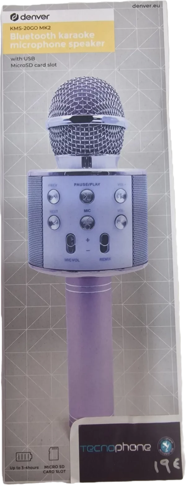BLUETOOTH KARAOKE MICROPHONE SPEAKER WITH USB MICROSD CARD SLOT