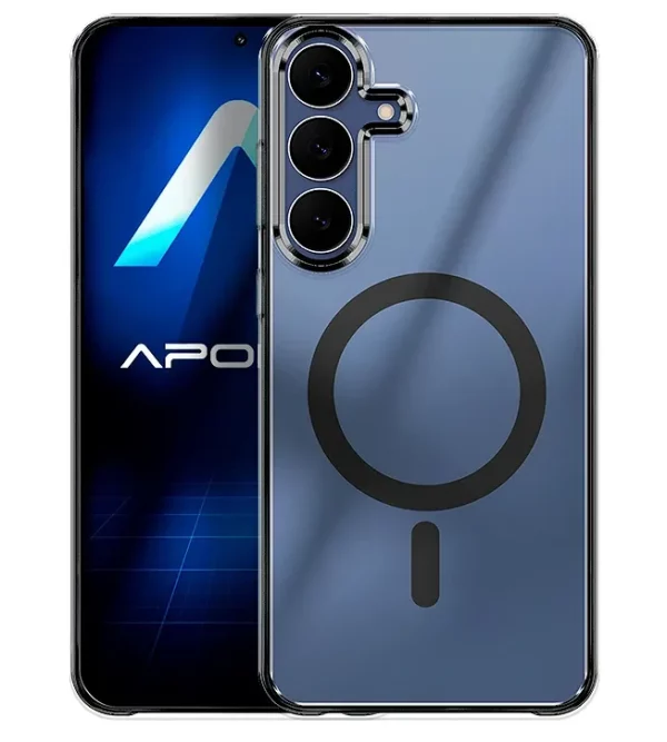 FUNDA TRANSPARENTE ACRÍLICA PREMIUM SAMSUNG S25 FE NEGRO