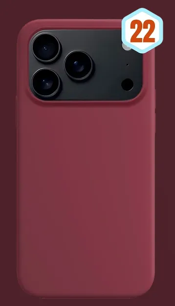 FUNDA SILICONA LIQUIDA EFECTO PIEL IPHONE 17 PRO GRANATE