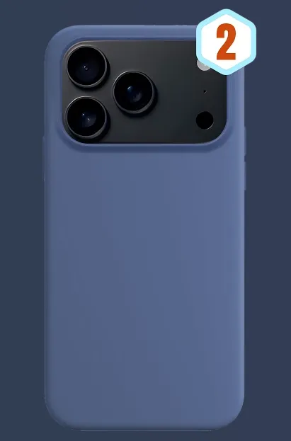FUNDA SILICONA LIQUIDA EFECTO PIEL IPHONE 17 PRO AZUL OSCURO