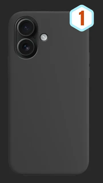 FUNDA SILICONA LIQUIDA EFECTO PIEL IPHONE 17 NEGRA