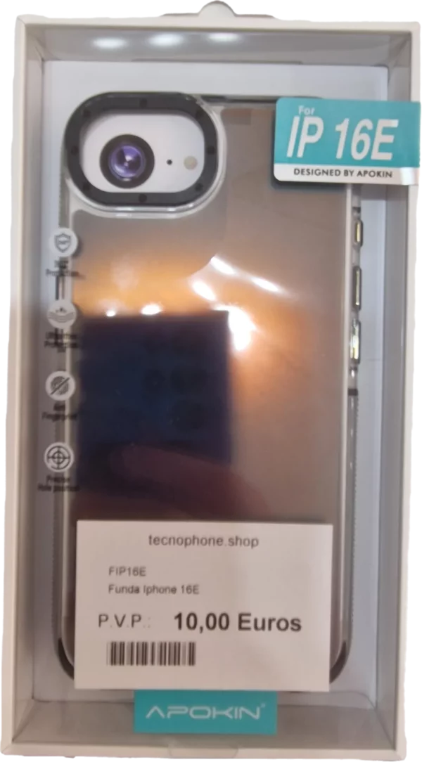 FUNDA CAMALEON APOKIN IPHONE 16E NEGRA