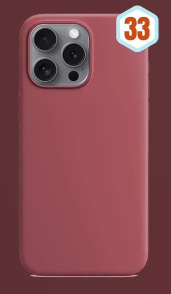 FUNDA SILICONA LIQUIDA EFECTO PIEL IPHONE 16 PRO GRANATE