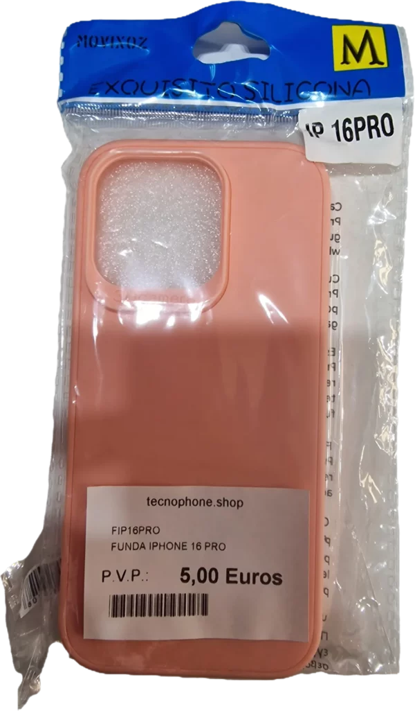 FUNDA IPHONE 16 PRO SILICONA ROSA