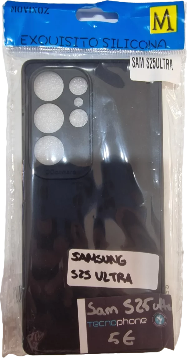 FUNDA SILICONA SAMSUNG S25 ULTRA NEGRA