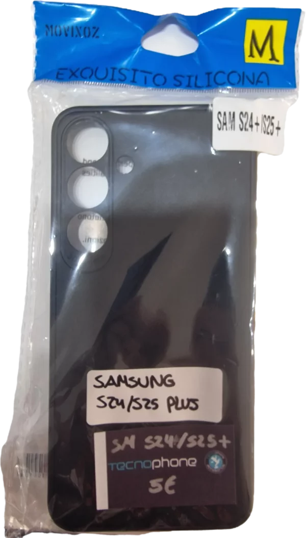 FUNDA SAMSUNG S24/S25 PLUS SILICONA NEGRA