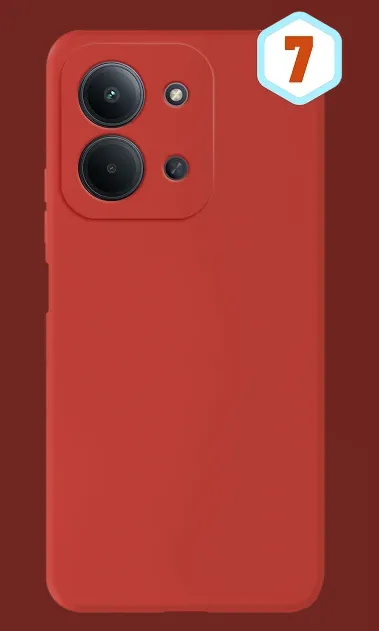 FUNDA SILICONA LIQUIDA EFECTO PIEL XIAOMI REDMI 15C 171MM ROJA