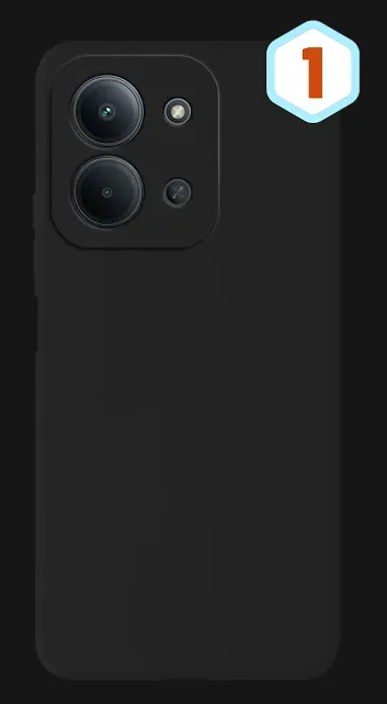 FUNDA SILICONA LIQUIDA EFECTO PIEL XIAOMI REDMI 15C 173MM NEGRA