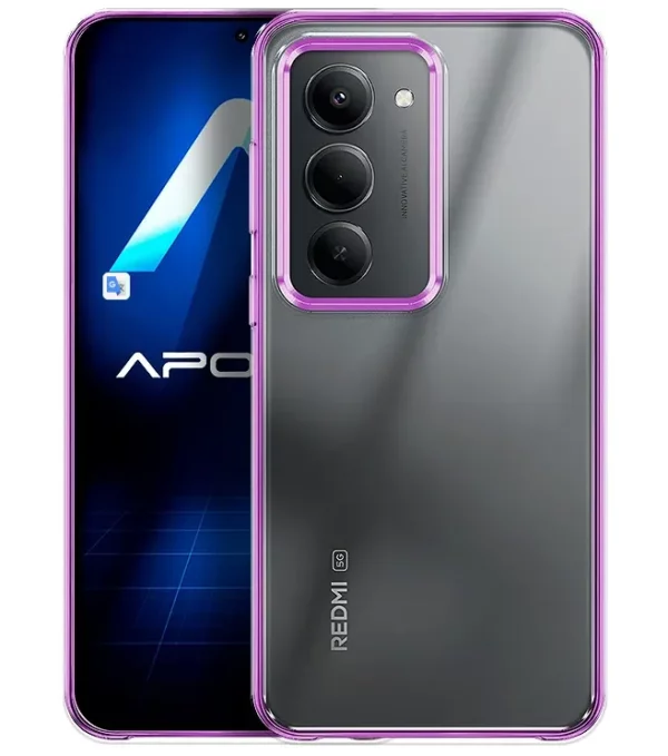 FUNDA ACRÍLICA TRANSPARENTE PARA XIAOMI REDMI 15 5G 169 LILA