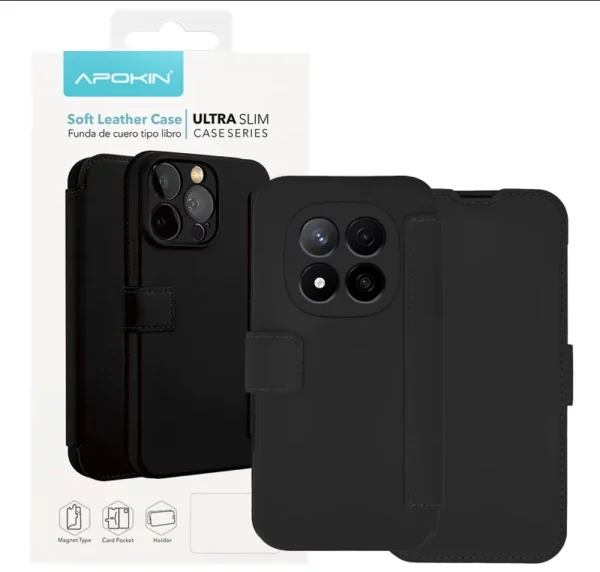 FUNDA DE TAPA SILICONA SUAVE PARA XIAOMI REDMI NOTE 14 PRO 4G NEGRA