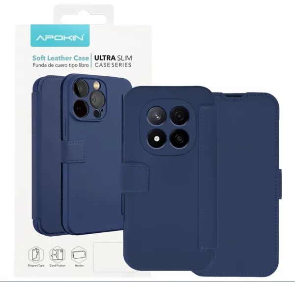FUNDA DE TAPA SILICONA SUAVE PARA XIAOMI REDMI NOTE 14 PRO 4G AZUL OSCURO