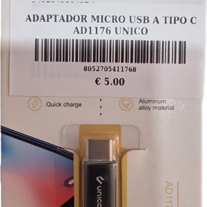 ADAPTADOR MICRO USB A TIPO C AD1176 UNICO